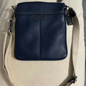 Coach cross body purse. Excellent condition. Navy blue.